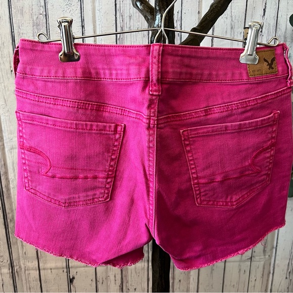 American Eagle Hot Pink Demin Shorts - Picture 2 of 8